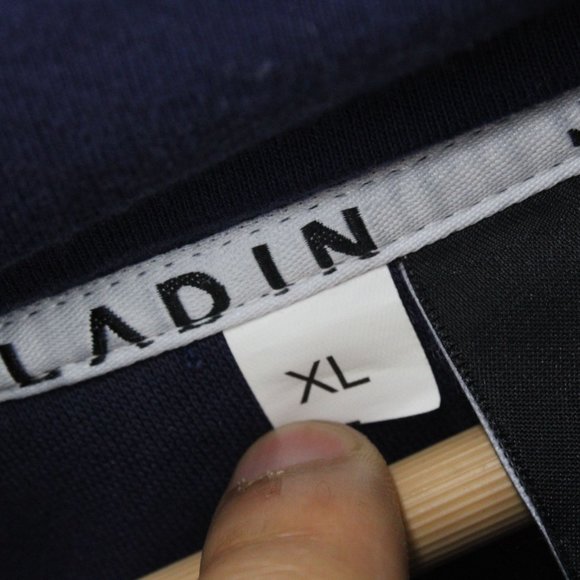 Paladin Hoodie Sweatshirt Mens Navy Blue Pullover Ombac Rugby Logo Cotton XL - Picture 7 of 10